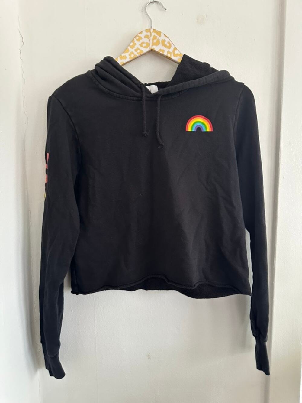 SOULCYCLE Cropped Women's Soul Love Black Hoodie | Size Small
